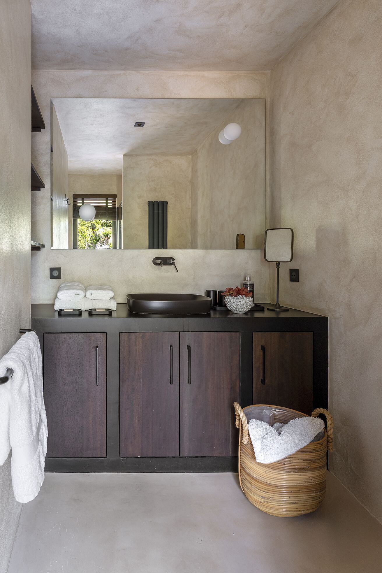 Guest bathroom in soft natural light