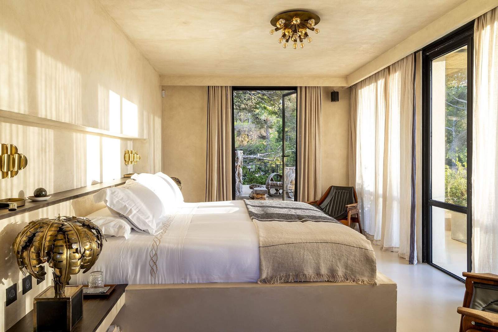 The master suite, looking toward the garden door